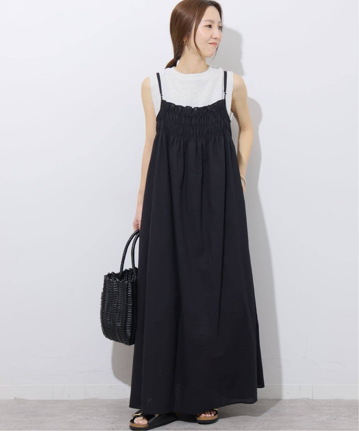 【SALE／30%OFF】JOURNAL STANDARD relume リネンミックスギャザーキャミワンピー...