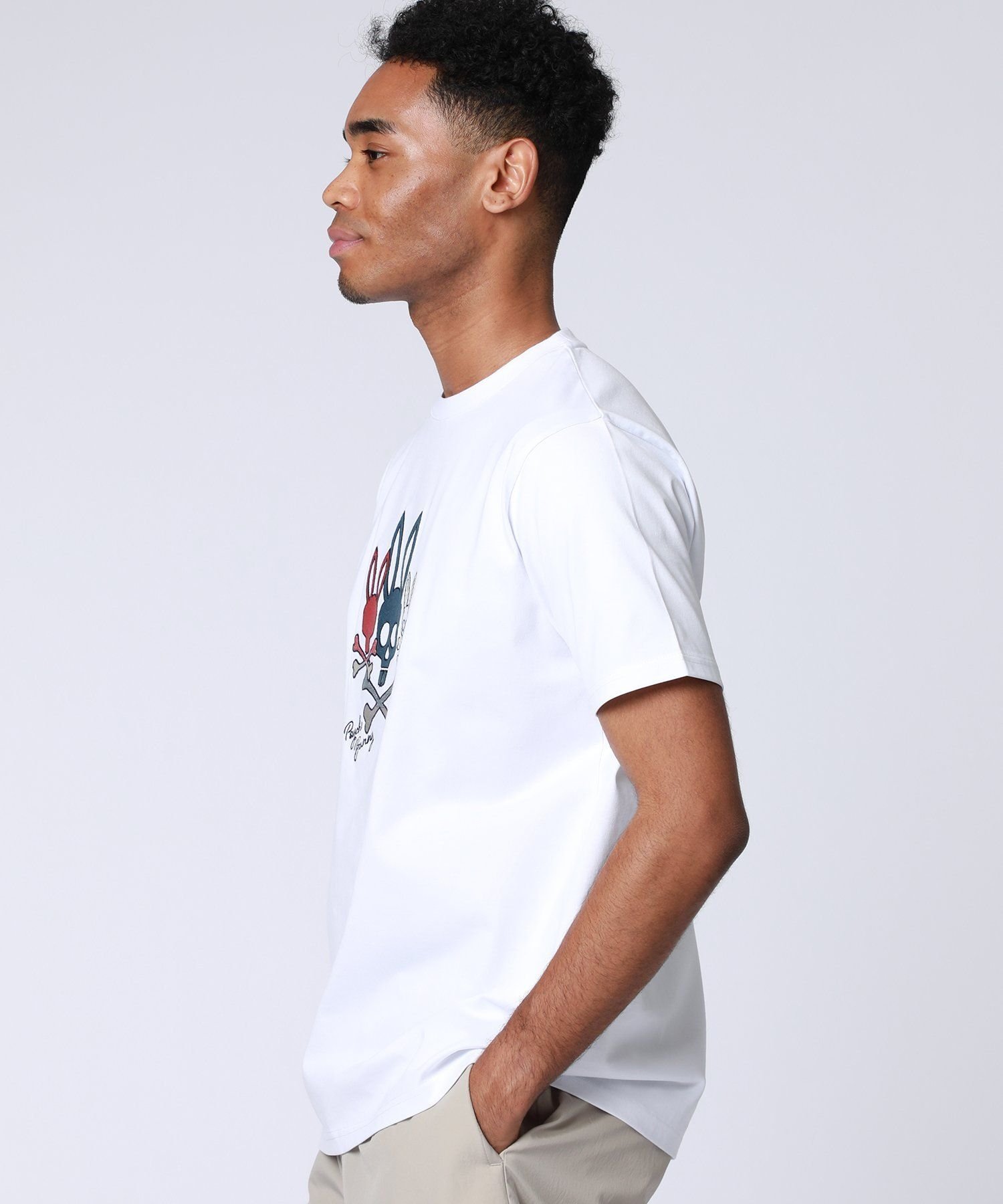 Psycho Bunny グラデーションBUNNY エンブロイダリーTシャツ サイコバニー トップス カットソー・Tシャツ ブラック ホワイト【送料無料】
