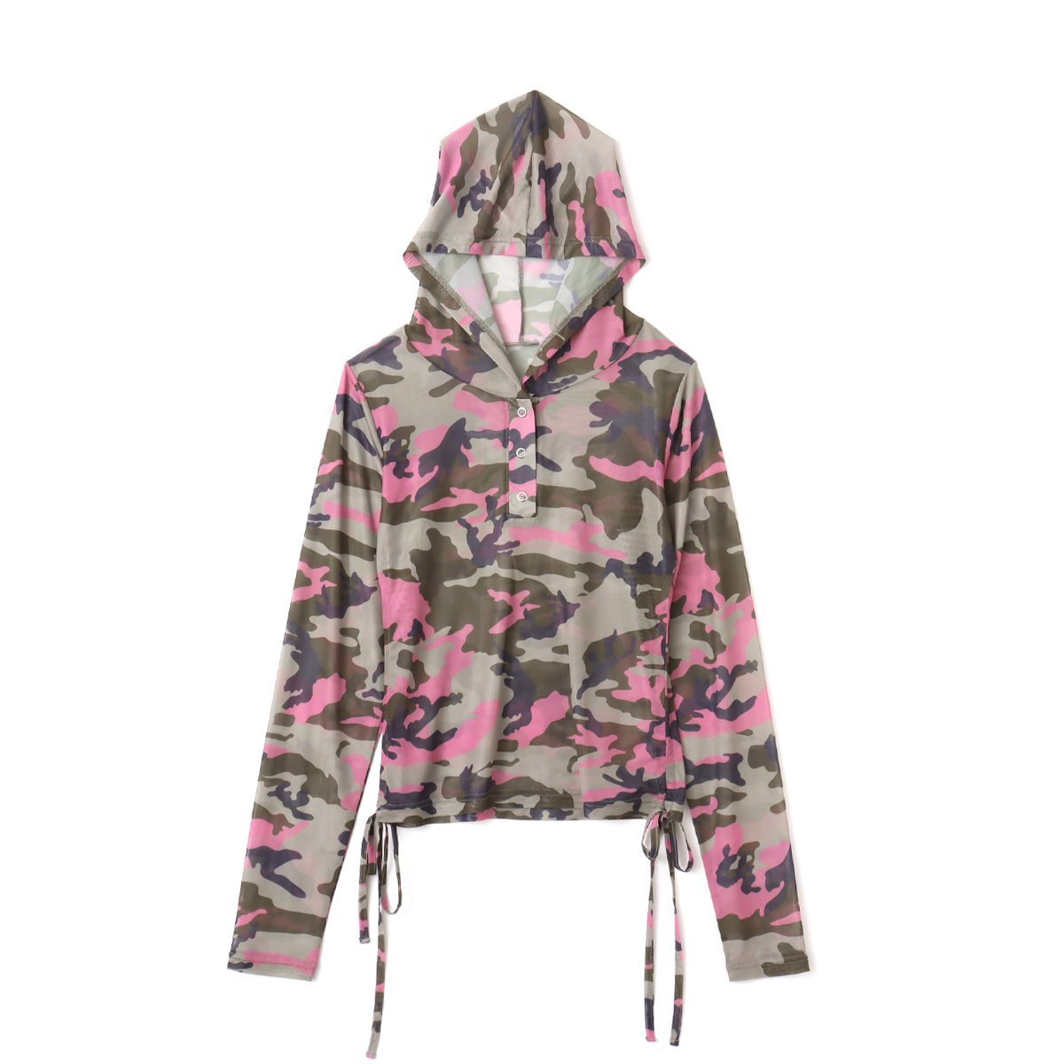 atmos pink atmos pink See-through Hoodie CAMOUFLAGE BEIGE アトモス トップス カットソー・Tシャツ