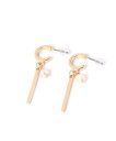 【SALE/30%OFF】studio CLIP メタルバー&パールピアス スタディオクリップ アクセサリー・腕時計 ピアス シルバー ゴールド