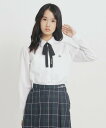 【SALE/30%OFF】PINK-latte 【オケージョン・フォーマル】ベーシック ワンポイント刺繍シャツ ピンク ラテ トップス シャツ・ブラウス ホワイ...
