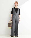 B.C STOCK DU JOUR/デュ ジュール V NECK JEAN SALOPETTE ベーセーストック オールインワン・オーバーオール オーバーオール...