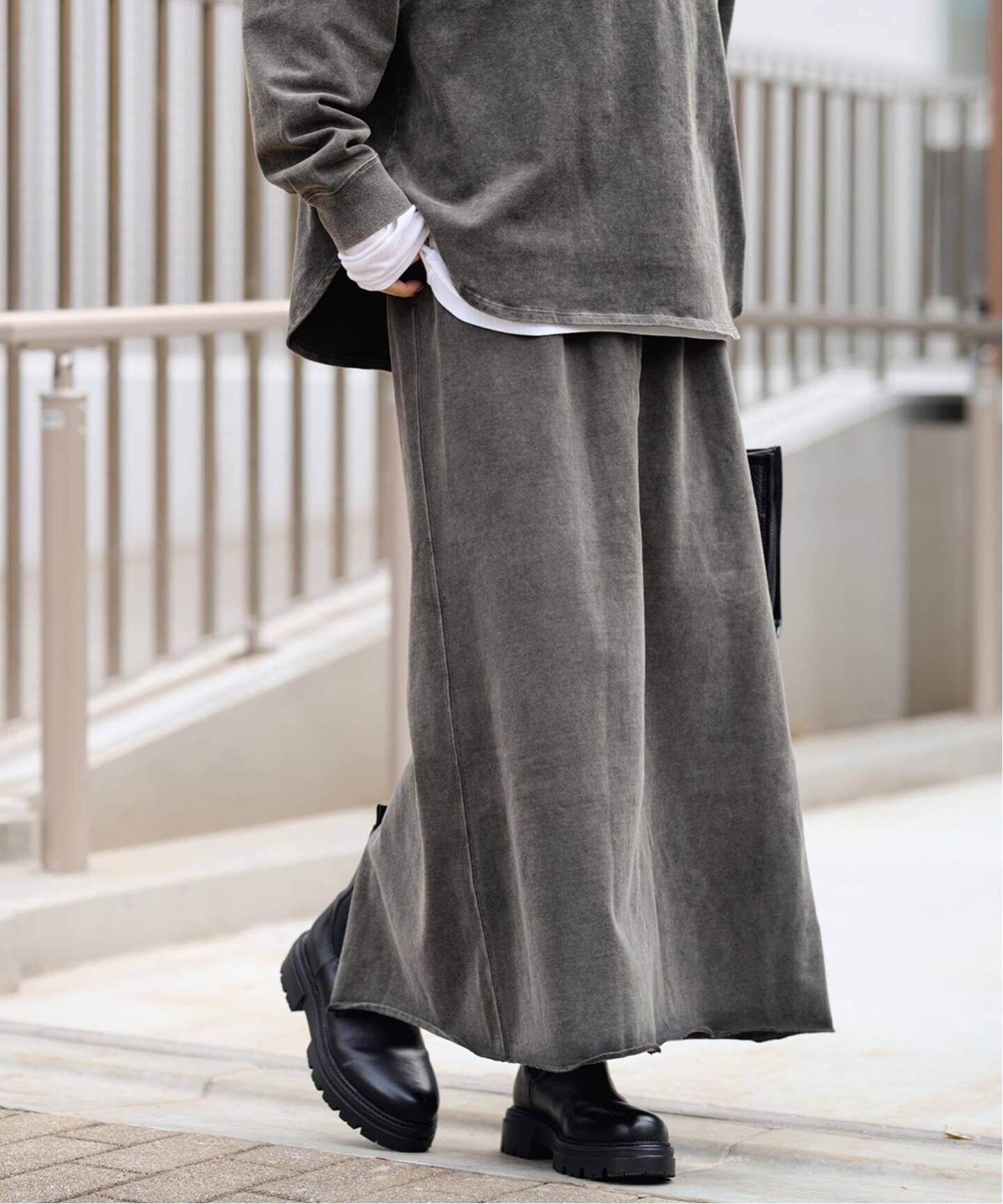 FRAMeWORK ≪追加≫ウェットオゾン加工スカート 2 フレームワーク スカート ロング・マキシスカート グレ..