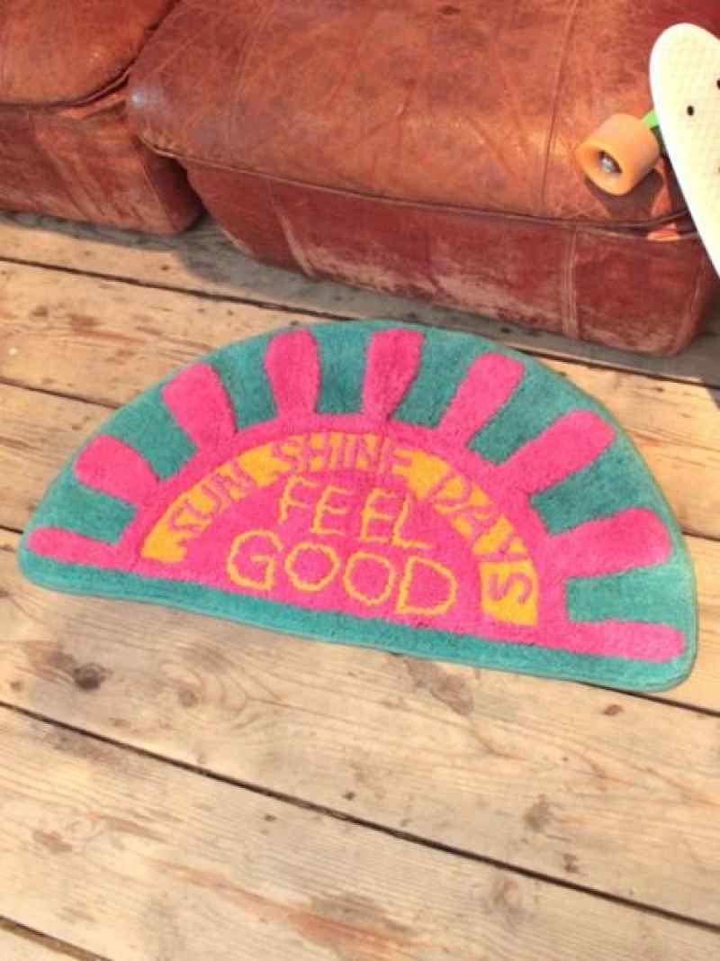 チャイハネ SUNSHINE DAYS★FEEL GOOD MAT / サニーマット チャイハネ 生活雑貨 キッチン/ダイニング ホワイト ピンク ブルー グリーン