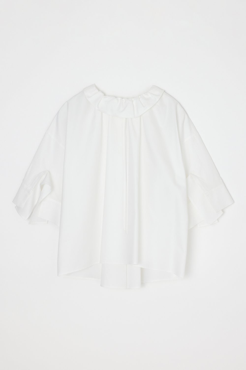 ENFOLD HIGH-NECK BLOUSE エンフォルド トップス シャツ・ブラウス ホワイト ネイビー