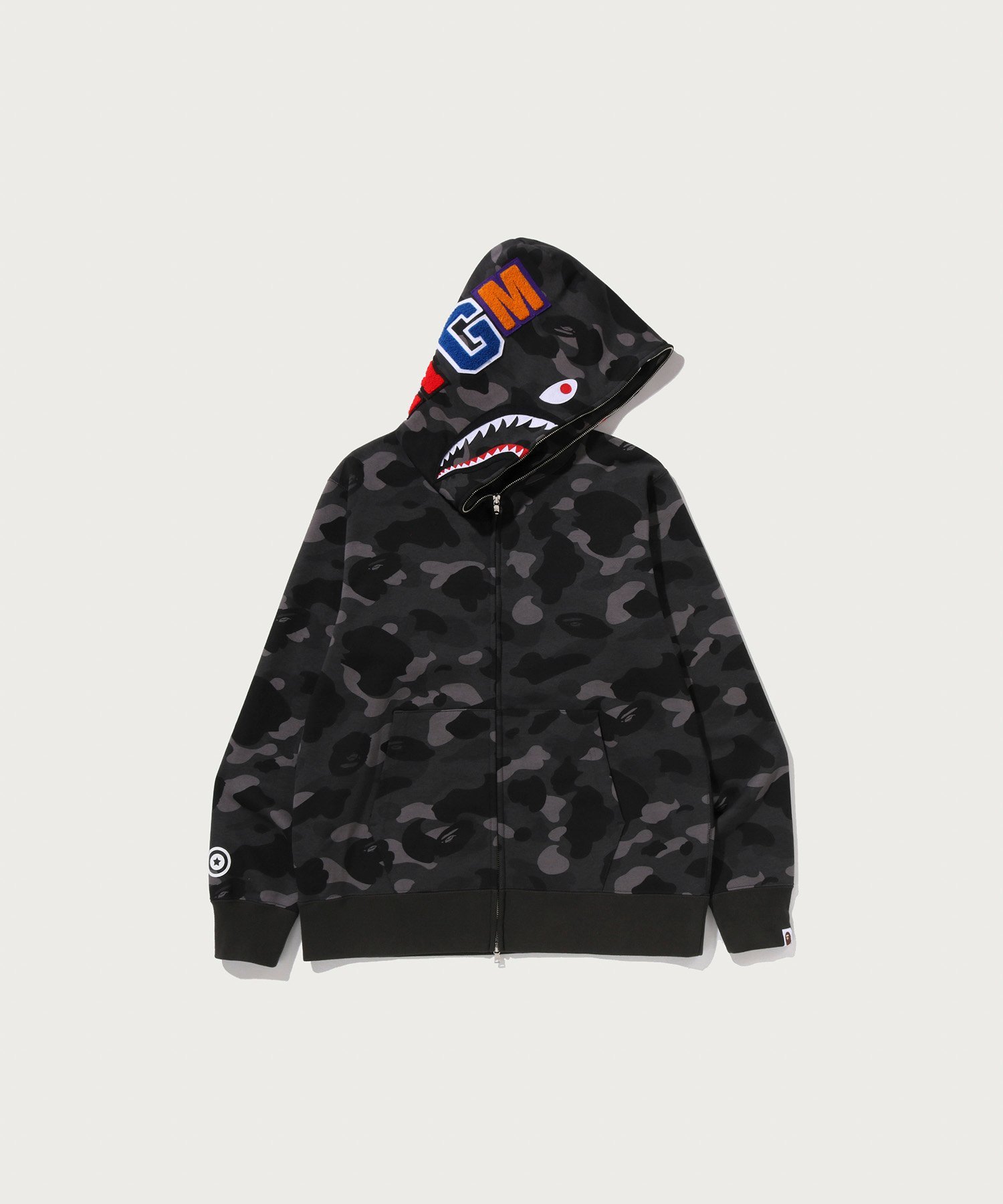 A BATHING APE COLOR CAMO SHARK FULL ZIP HOODIE ア ベイシング エイプ トップス パーカー・フーディー ネイビー パープル レッド ブラック【送料無料】