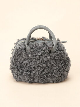 Cachellie ECO CURLY FUR POCKET BOSTON GRAY カシェリエ バッグ ボストンバッグ グレー【送料無料】