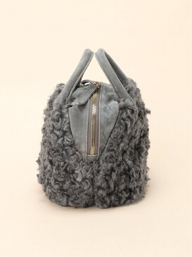 Cachellie ECO CURLY FUR POCKET BOSTON GRAY カシェリエ バッグ ボストンバッグ グレー【送料無料】