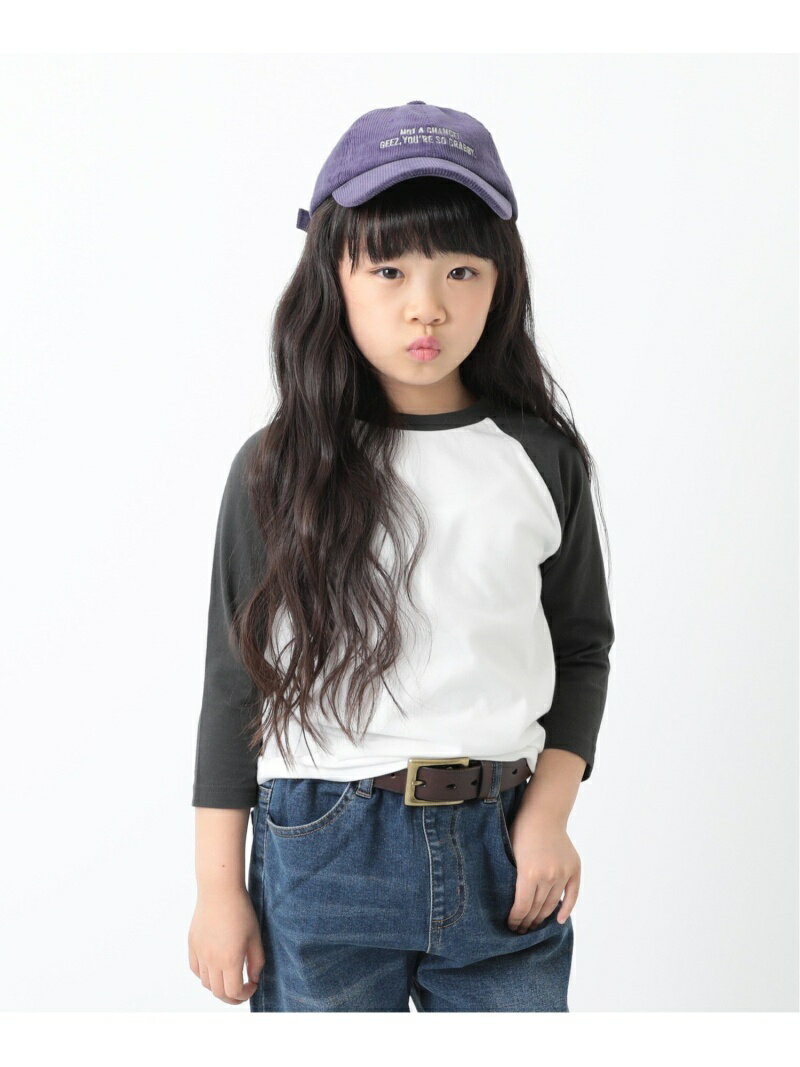 【SALE／50%OFF】devirock ラグラン7分袖Tシャツ ロンTデビロック 子供服 キッズ デビロック トップス カットソー・Tシャツ ブラック ブラウンのサムネイル