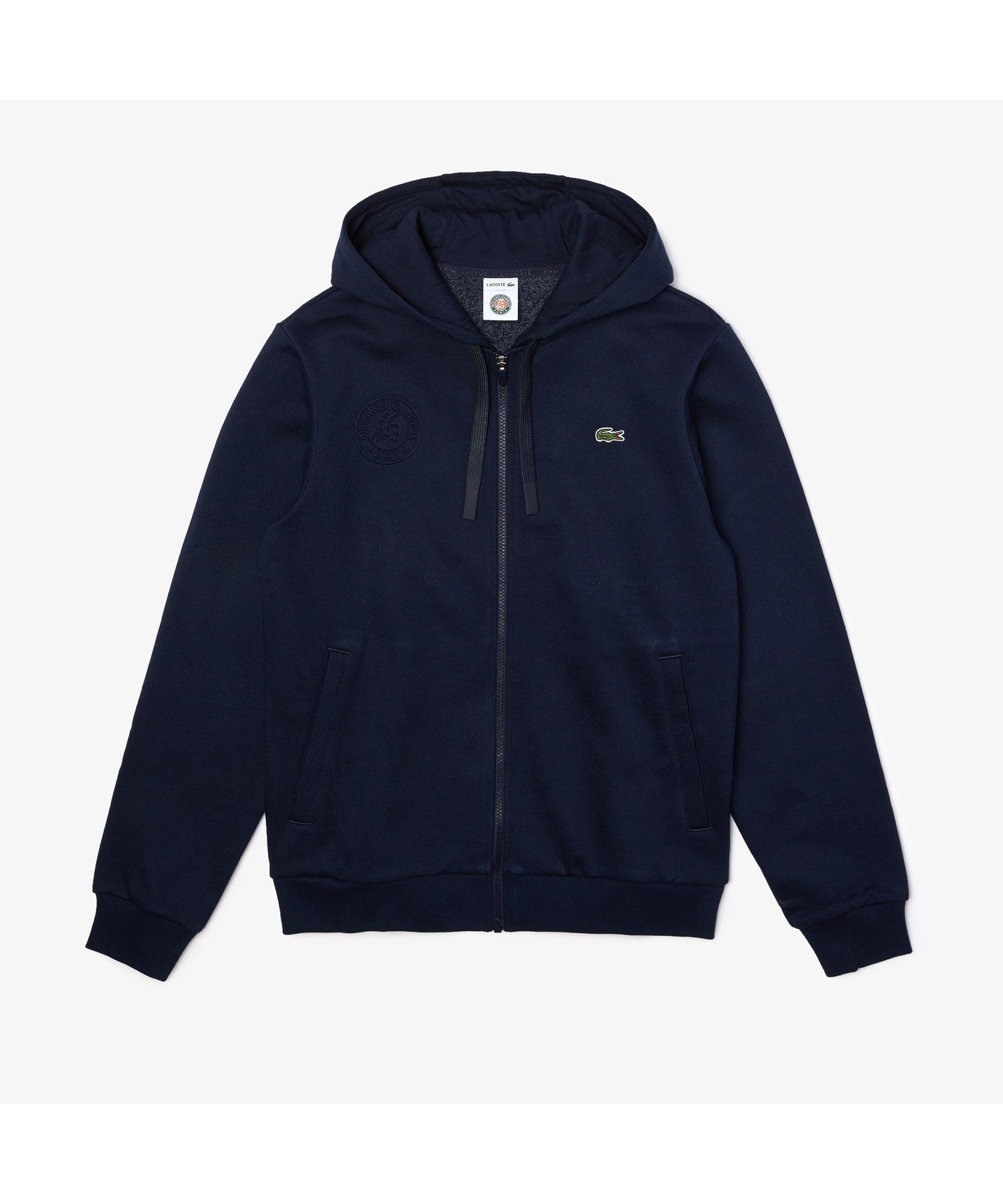 【SALE／30%OFF】LACOSTE 「ローラン・ギャロス」ジップアップスウェットパーカ ラコステ カットソー パーカー ホワイト【送料無料】