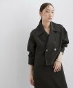 【SALE／50%OFF】ADAM ET ROPE' FEMME シアージャケットブラウス アダムエロペ トップス シャツ・ブラウス ブラック ホワイト ブルー【送料無料】