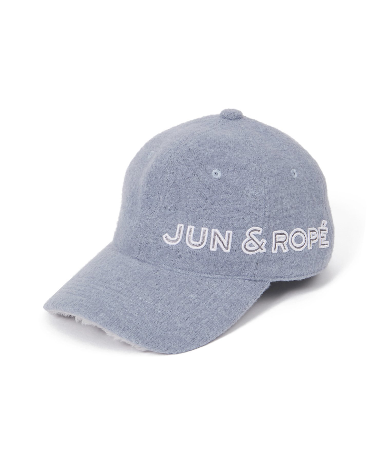 JUN&ROPE' つば裏ボアフリースサイドロゴキャップ ジュンアンドロペ 帽子 キャップ グレー ホワイト ベージュ【送料無料】