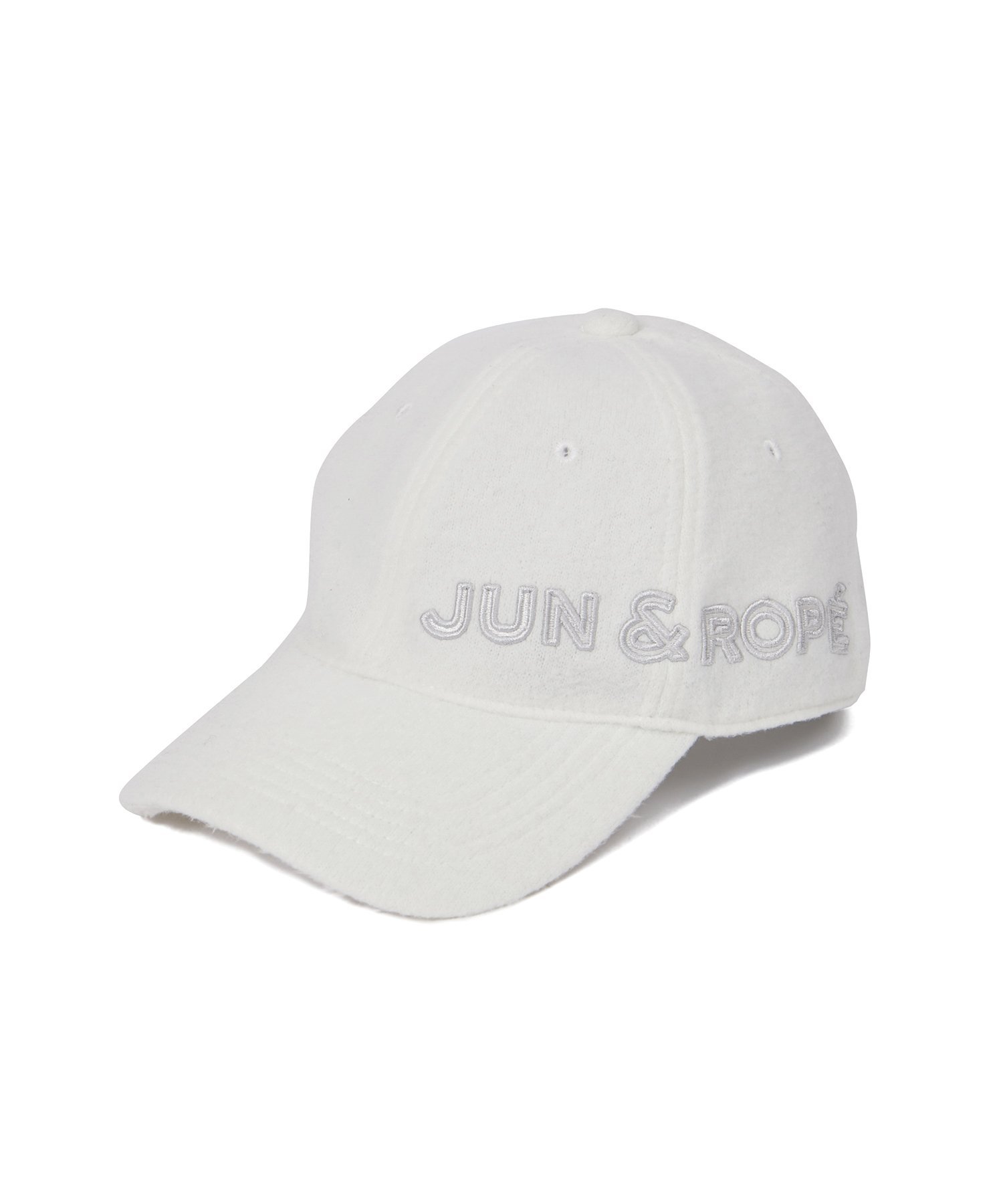 JUN&ROPE' つば裏ボアフリースサイドロゴキャップ ジュンアンドロペ 帽子 キャップ グレー ホワイト ベージュ【送料無料】