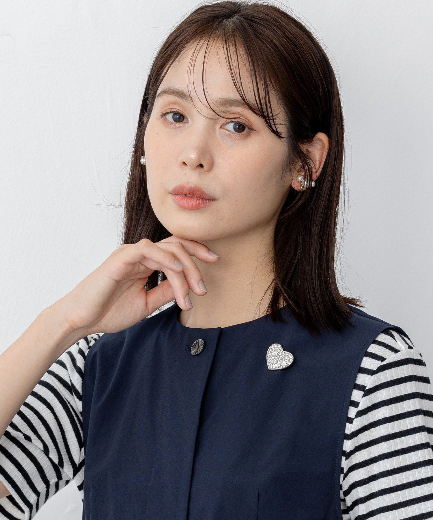 【SALE／30%OFF】組曲 【人気につき再販決定!】ハートストーンブローチ クミキョク アクセサリー・腕時計 ブローチ・コサージュ・バッジ ゴールド シルバー stylife-14972488 Rakuten Fashion サンプル画像3