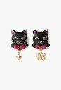 ANNA SUI ティティモチーフ イヤリング アナ スイ アクセサリー・腕時計 イヤリング・イヤーカフ ブラック【送料無料】