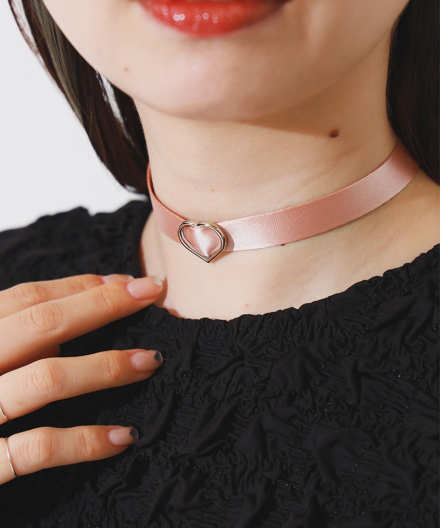 【SALE／70%OFF】Ray BEAMS ハート サテン チョーカー ビームス アウトレット アクセサリー・腕時計 その他のアクセサリー・腕時計