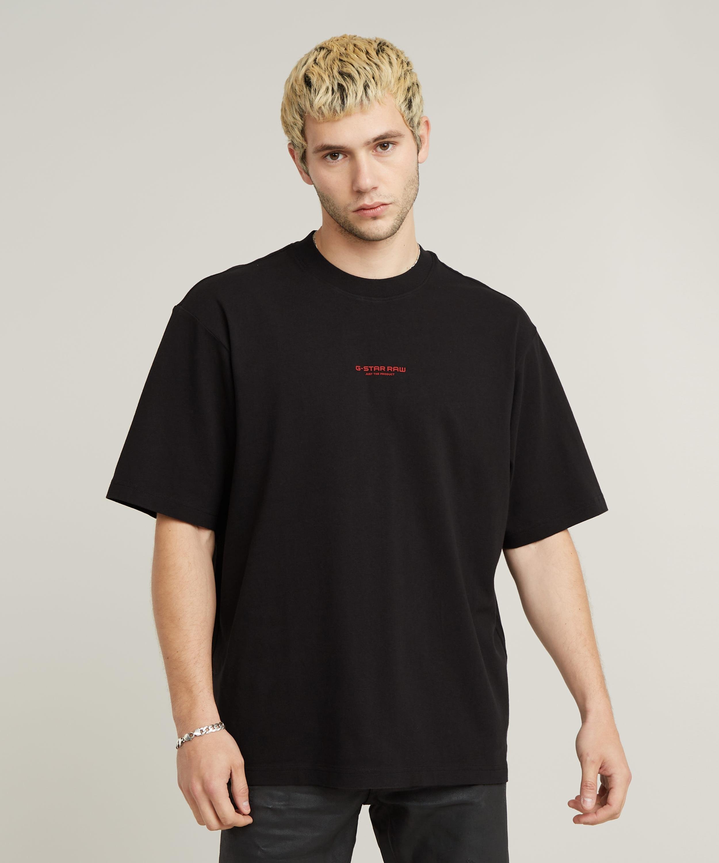【公式ショップ】KNOLLING BACK GRAPHIC BOXY T-SHIRT/バックグラフィックプリントボクシーTシャツ ジースターロゥ トップス カットソー・Tシャツ ブラック