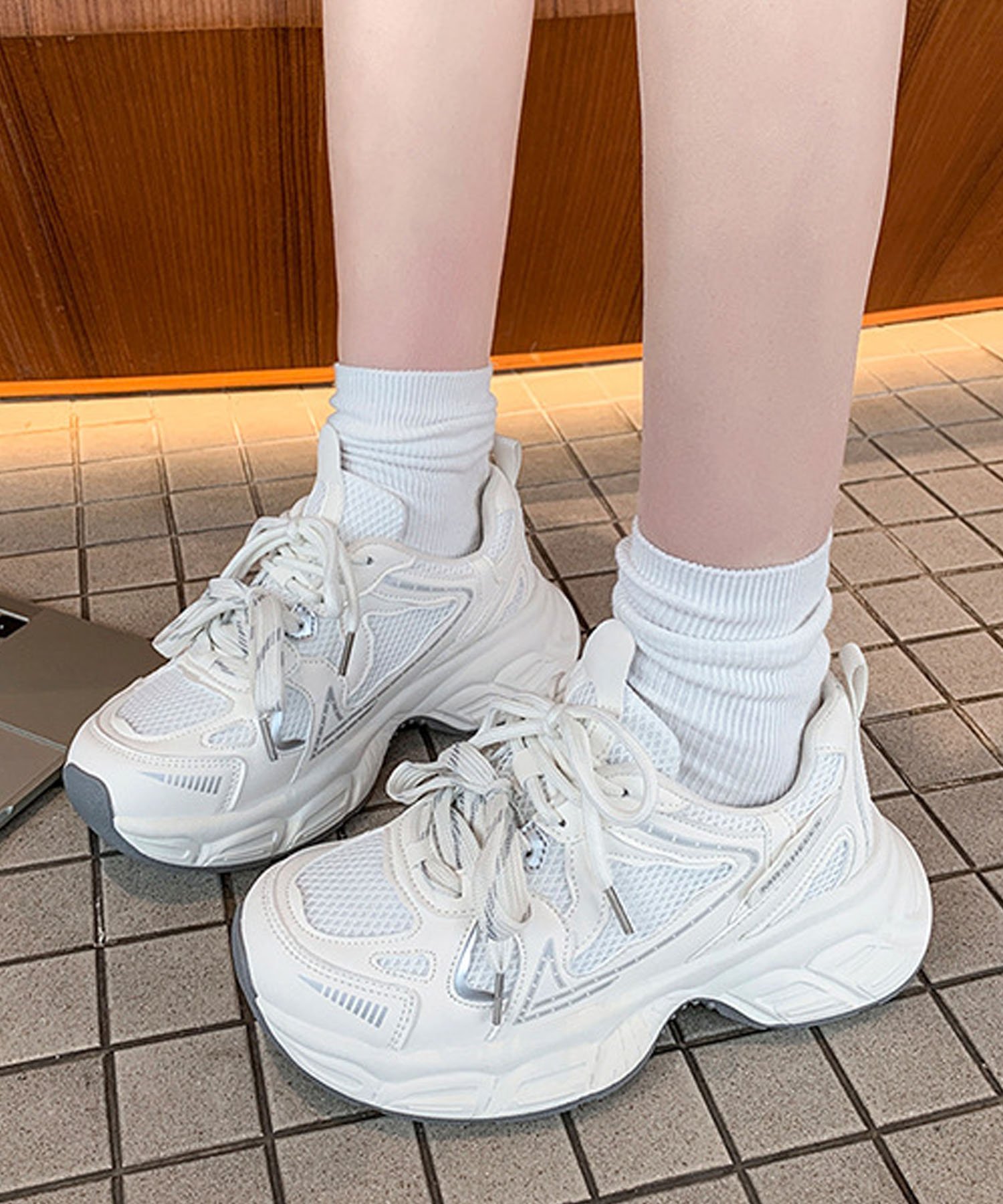 【SALE／20%OFF】aimoha - select - 【SHOES 365】厚底ダッドスニーカー アイモハ ...
