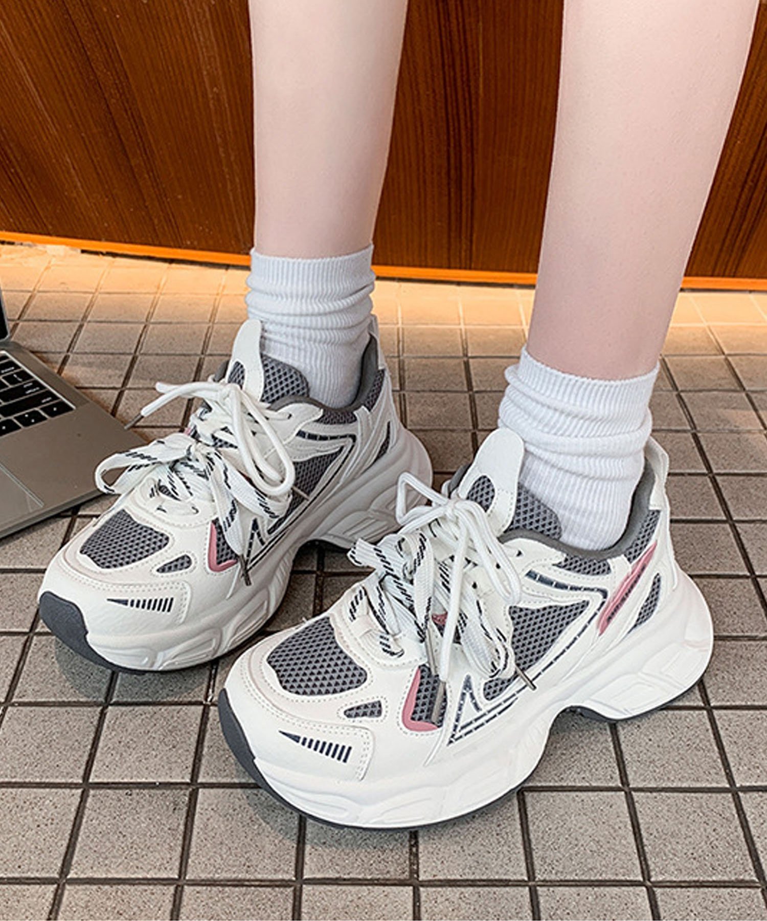 【SALE／20%OFF】aimoha - select - 【SHOES 365】厚底ダッドスニーカー アイモハ ...