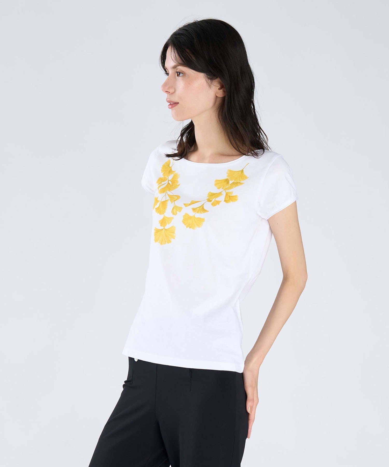 コットン フレンチスリーブ アーティスト Tシャツ "Ma Za Si" アニエスベー トップス カットソー・Tシャツ ホワイト
