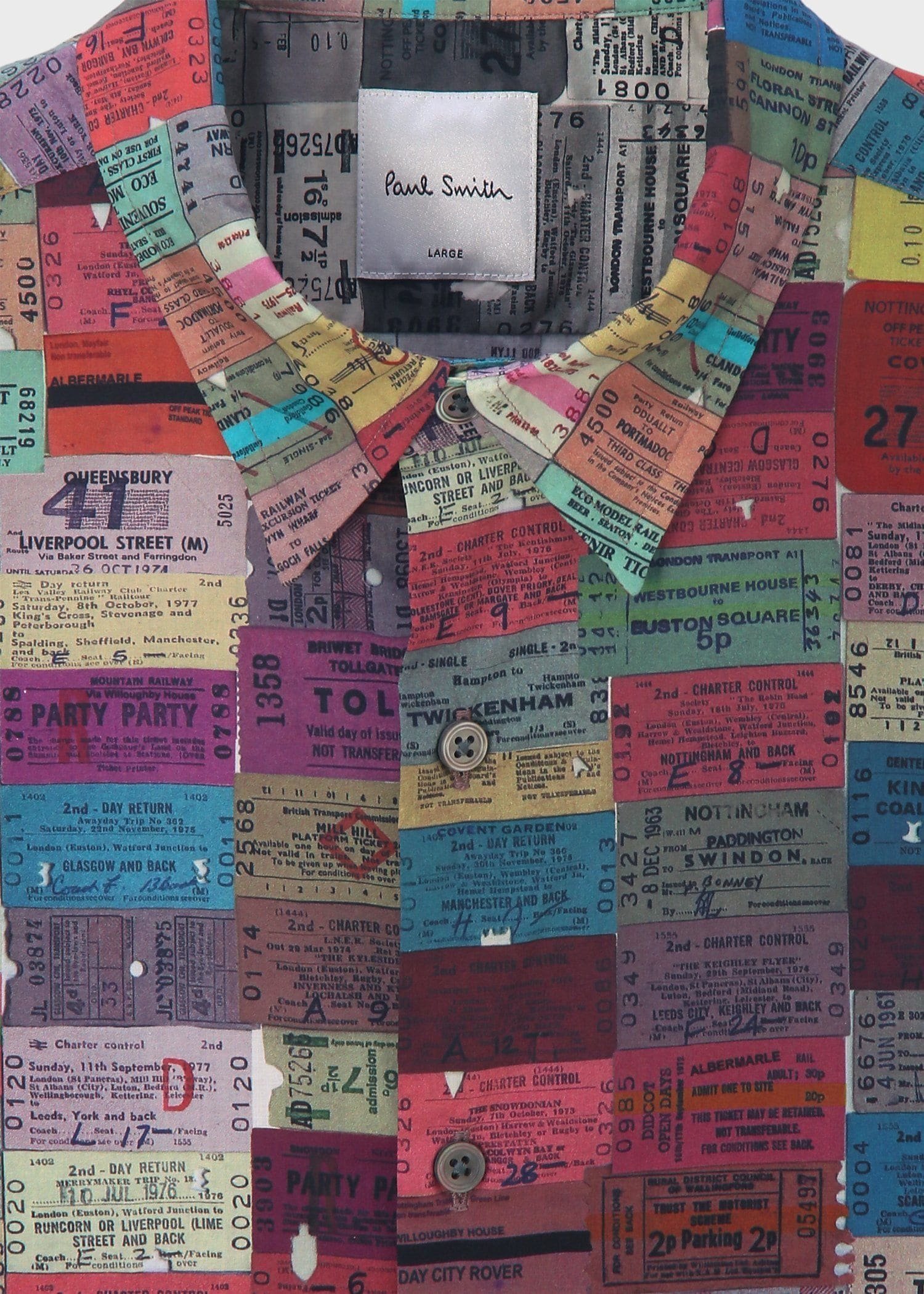 Paul Smith "TICKETS" カジュアルシャツ ポール・スミス トップス シャツ・ブラウス ブラック【送料無料】