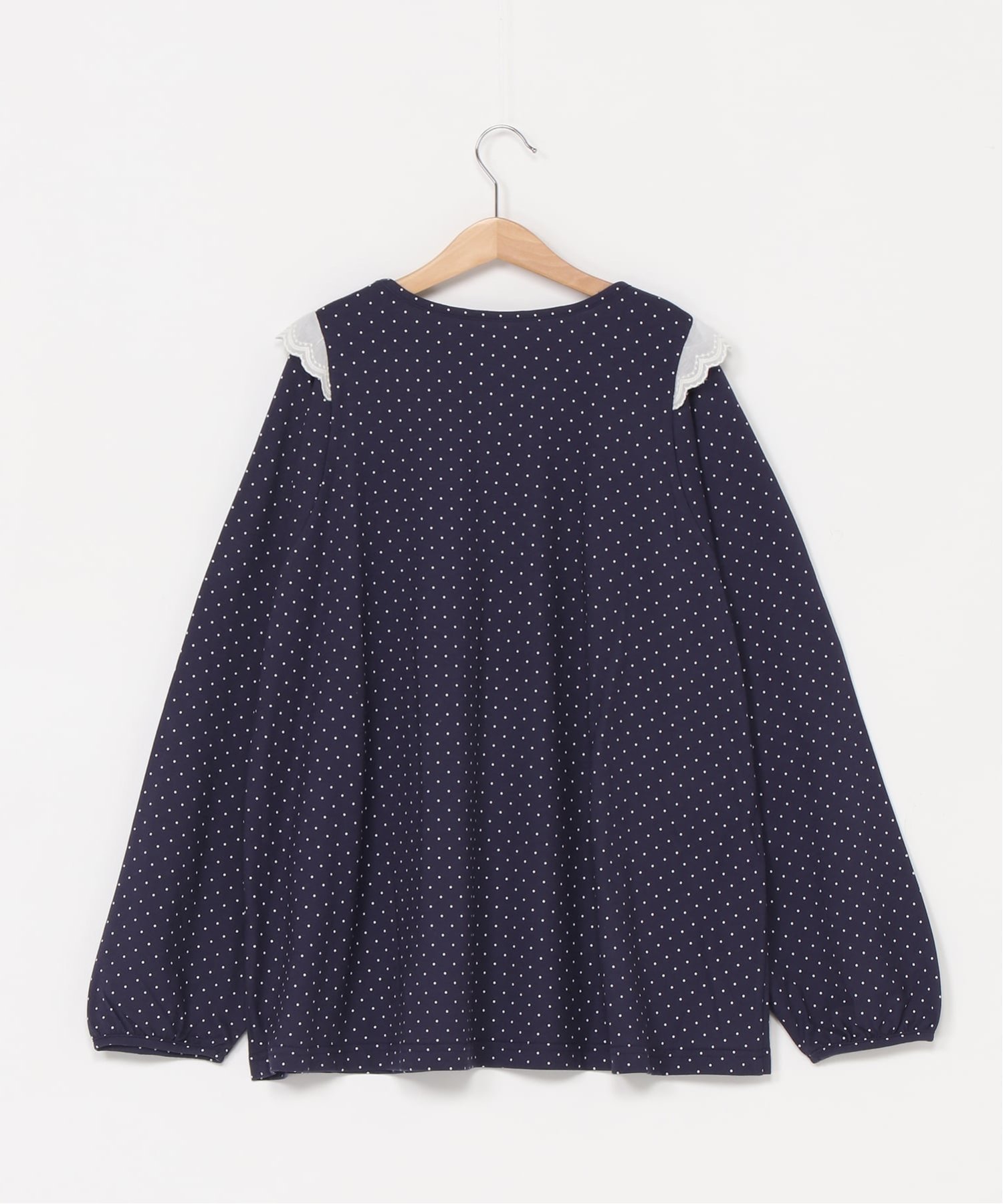 KID BLUE (W)26ドットエンブレース 長袖トップス キッドブルー トップス カットソー・Tシャツ ネイビー ホワイト