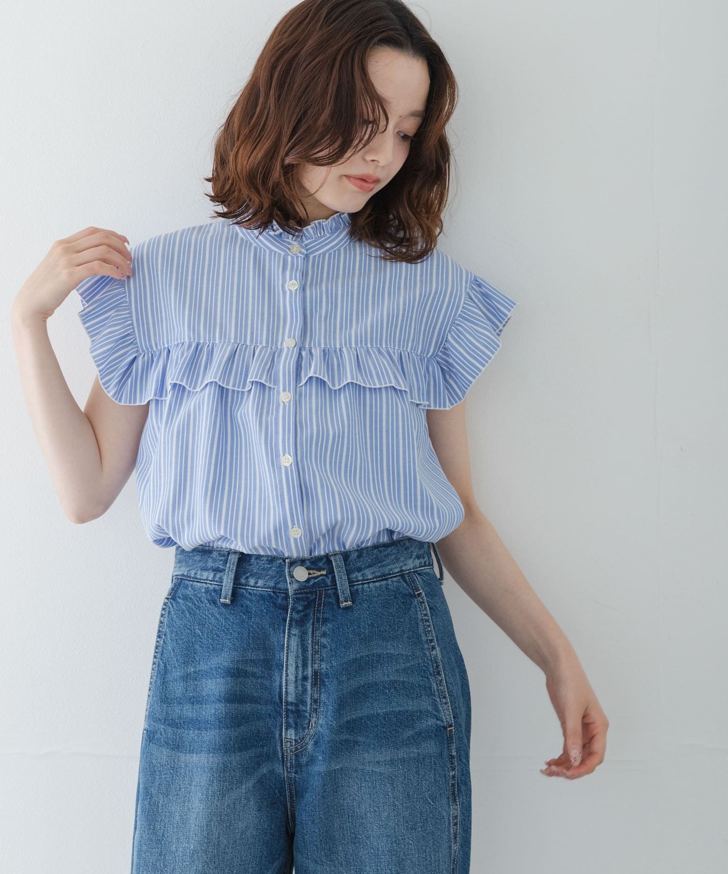 【SALE／30%OFF】Sonny Label スタンドカラーフリルシャツブラウス サニーレーベル...