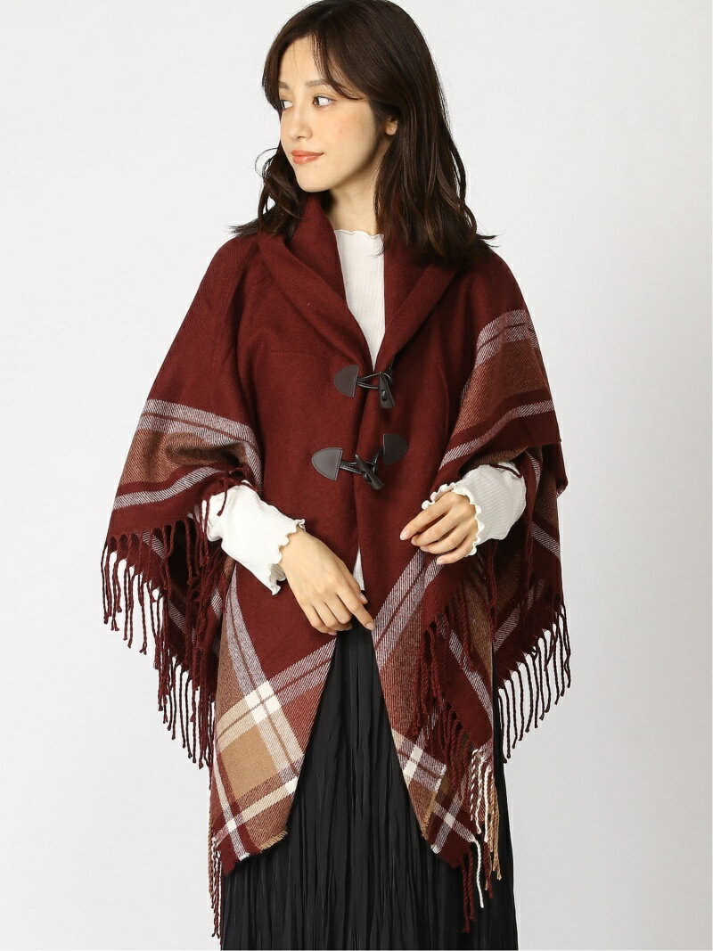 【SALE／51%OFF】axes femme (W)サイドラインポンチョ アクシーズファム ジャケット・アウター ポンチョ レッド ネイビー ベージュのサムネイル