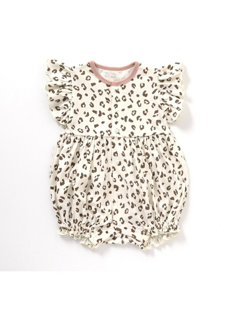 【SALE／40%OFF】BREEZE レオパード&クリームソーダ総柄ロンパス エフオーオンラインストア マタニティウェア・ベビー用品 ロンパース・カバーオール ホワイト ピンクのサムネイル