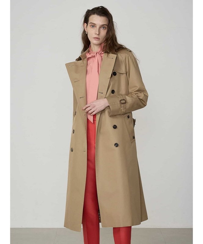 Aquascutum WOMEN BASIC TRENCH COAT MAXI アクアスキュータム ジャケット アウター その他のジャケット アウター ベージュ ネイビー【送料無料】