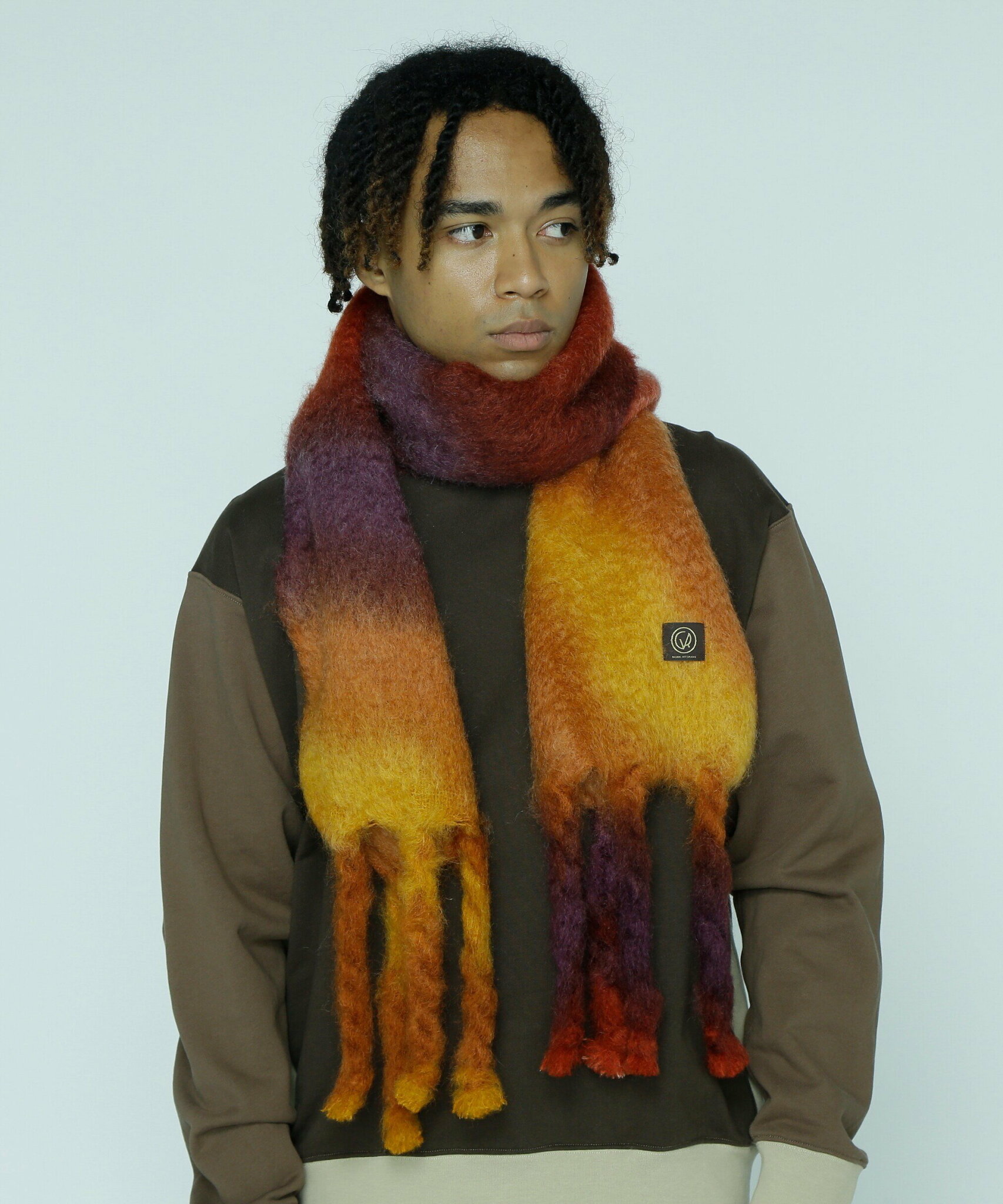 MANASTASH MANTAS EZCARAY/マンタス エスカライ /TIE-DYE モヘアマフラー マナスタッシュ ファッション雑貨 その他のファッション雑貨 パープル オレンジ【送料無料】