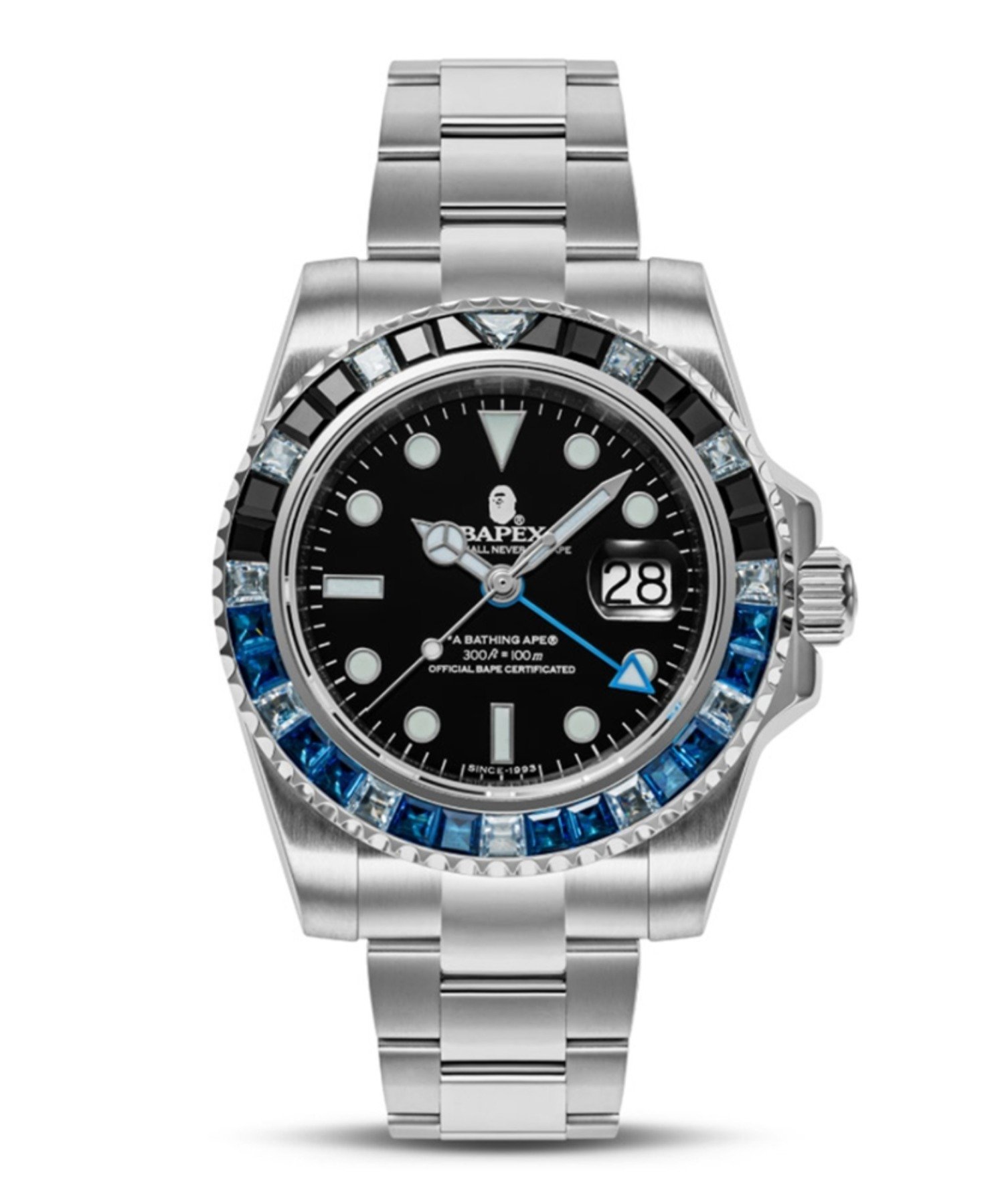 楽天Rakuten FashionA BATHING APE TYPE 2 BAPEX CRYSTAL STONE ア ベイシング エイプ アクセサリー・腕時計 腕時計 シルバー【送料無料】