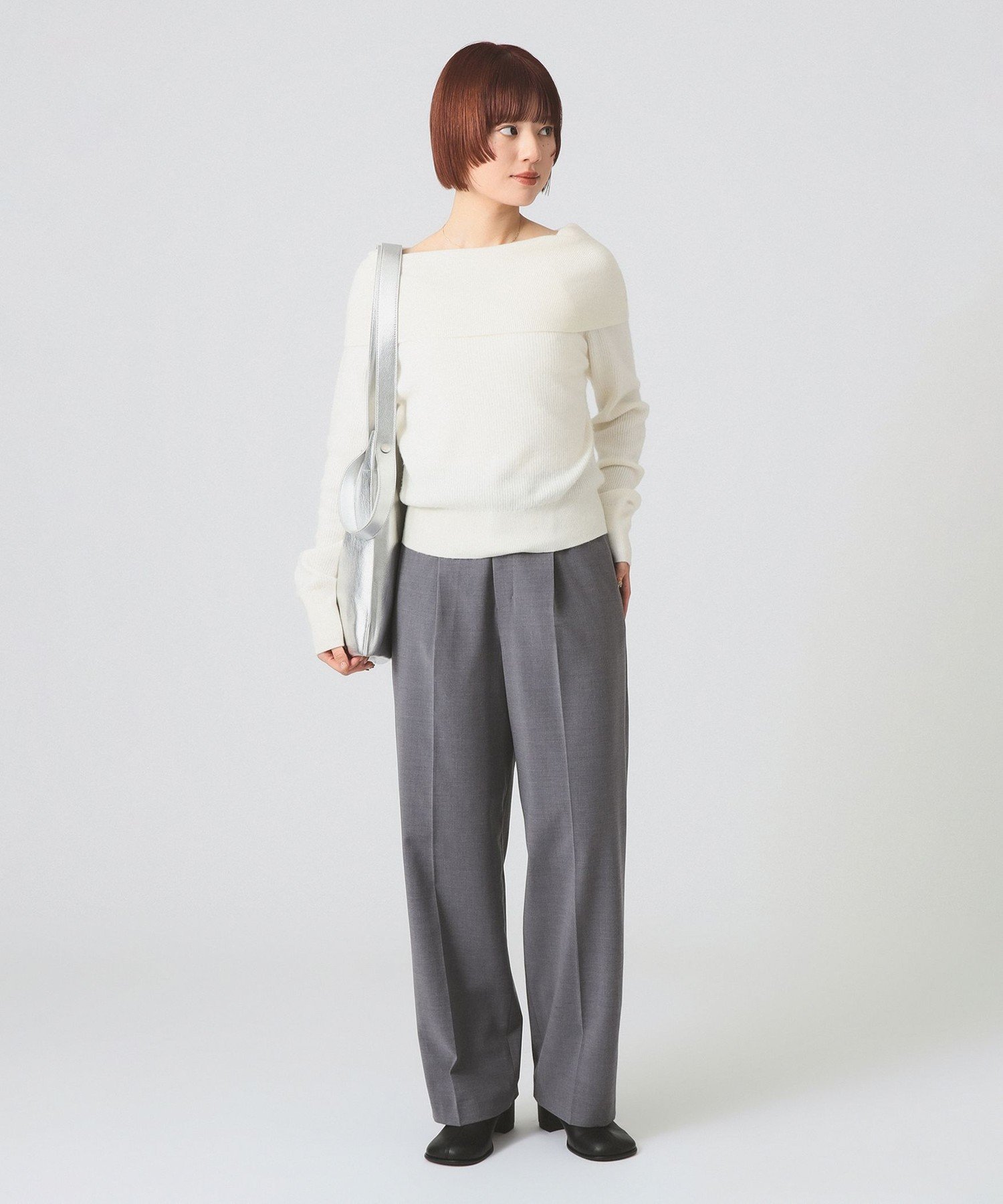 Ray BEAMS 1タック ストレート パンツ ビームス ウイメン パンツ スラックス・ドレスパンツ ブラック【送料無料】