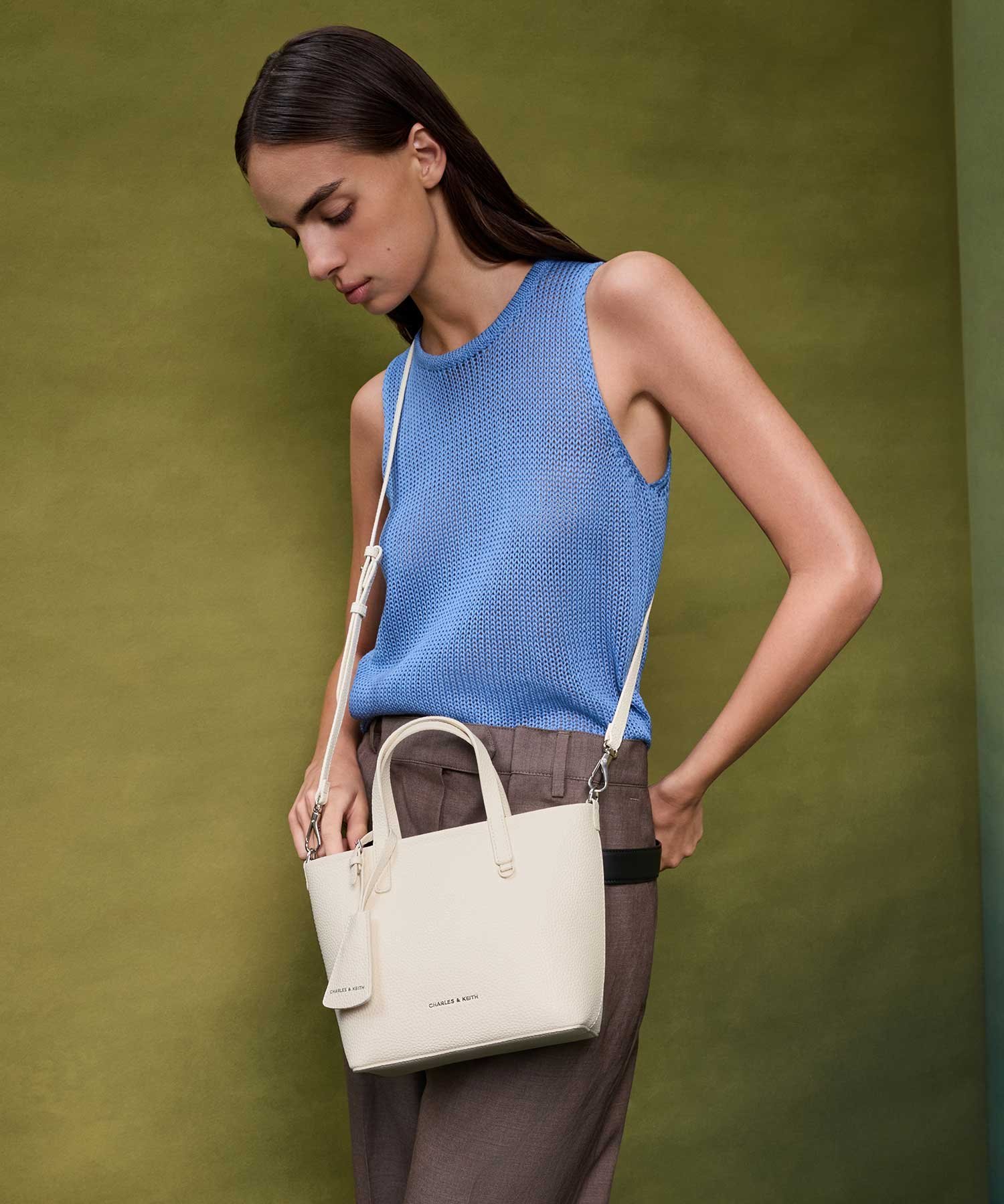 CHARLES & KEITH Beryl ミニベリルトートバッグ チャールズアンドキース バッグ トートバッグ【送料無料】