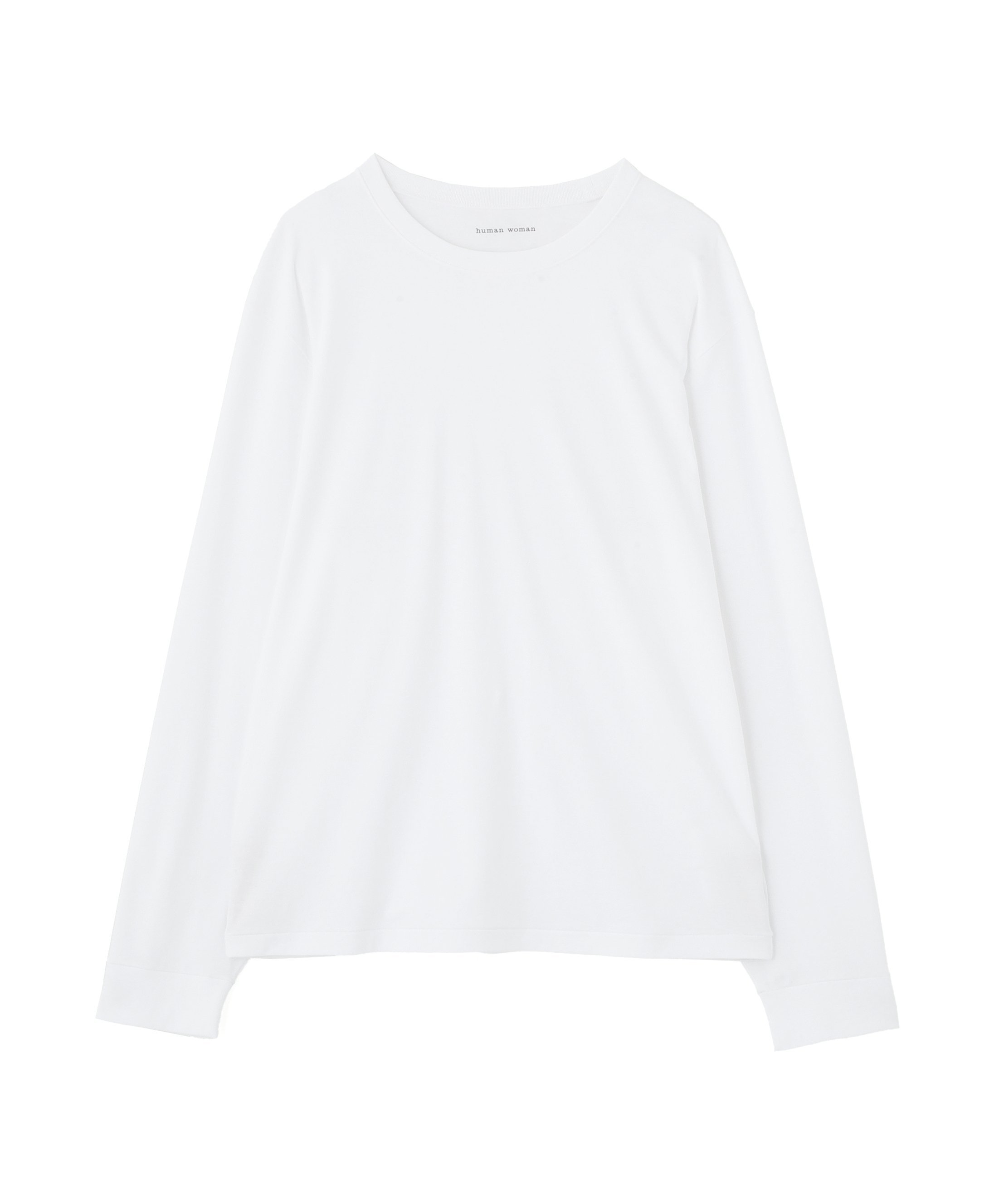 human woman ◆ゼロロックコットンスムースカットソー ヒューマン ウーマン トップス カットソー・Tシャツ ホワイト