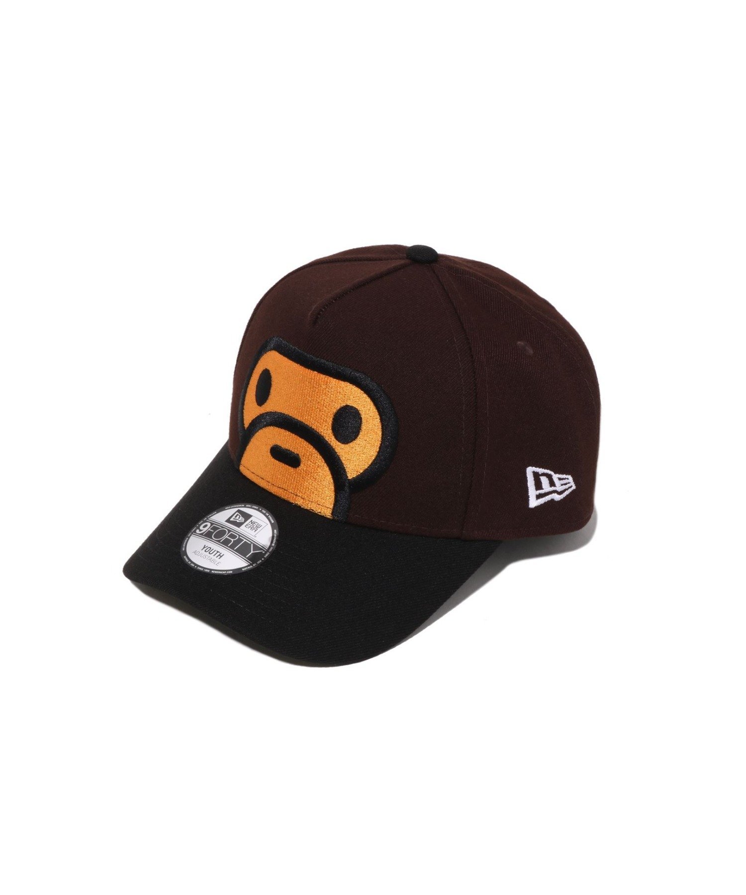 A BATHING APE MILO FACE NEW ERA 9FORTY CAP ア ベイシング エイプ 帽子 キャップ ブラウン【送料無料】
