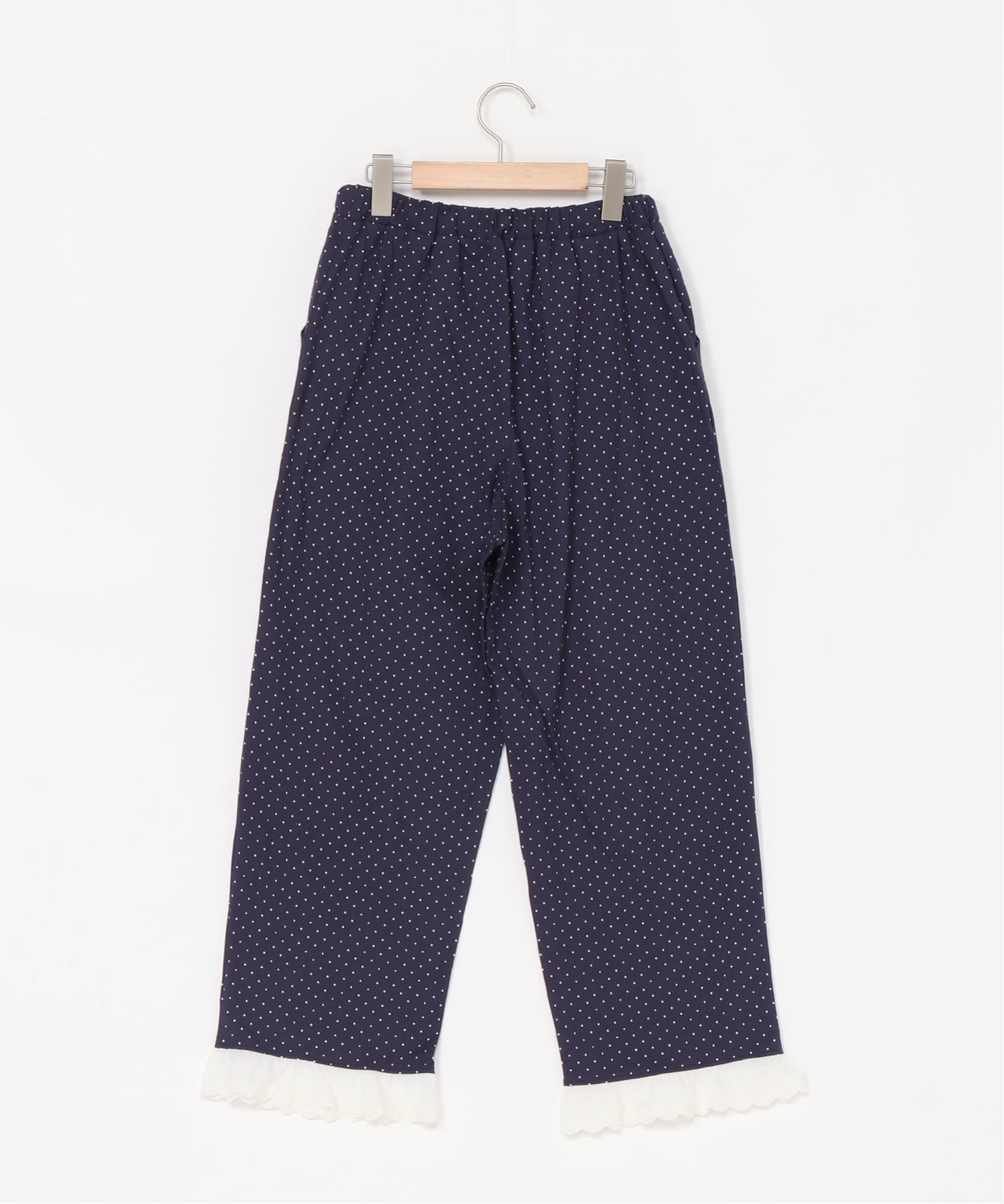 KID BLUE (W)26ドットエンブレース くるぶし丈ボトムス キッドブルー パンツ その他のパンツ ネイビー ホワイト