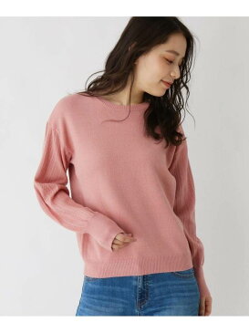 【SALE／24%OFF】pink adobe ＜WEB限定・LLサイズあり＞スリーブデザインもちもちニット ピンクアドベ ニット ニットその他 ホワイト カーキ ピンク パープル ネイビー