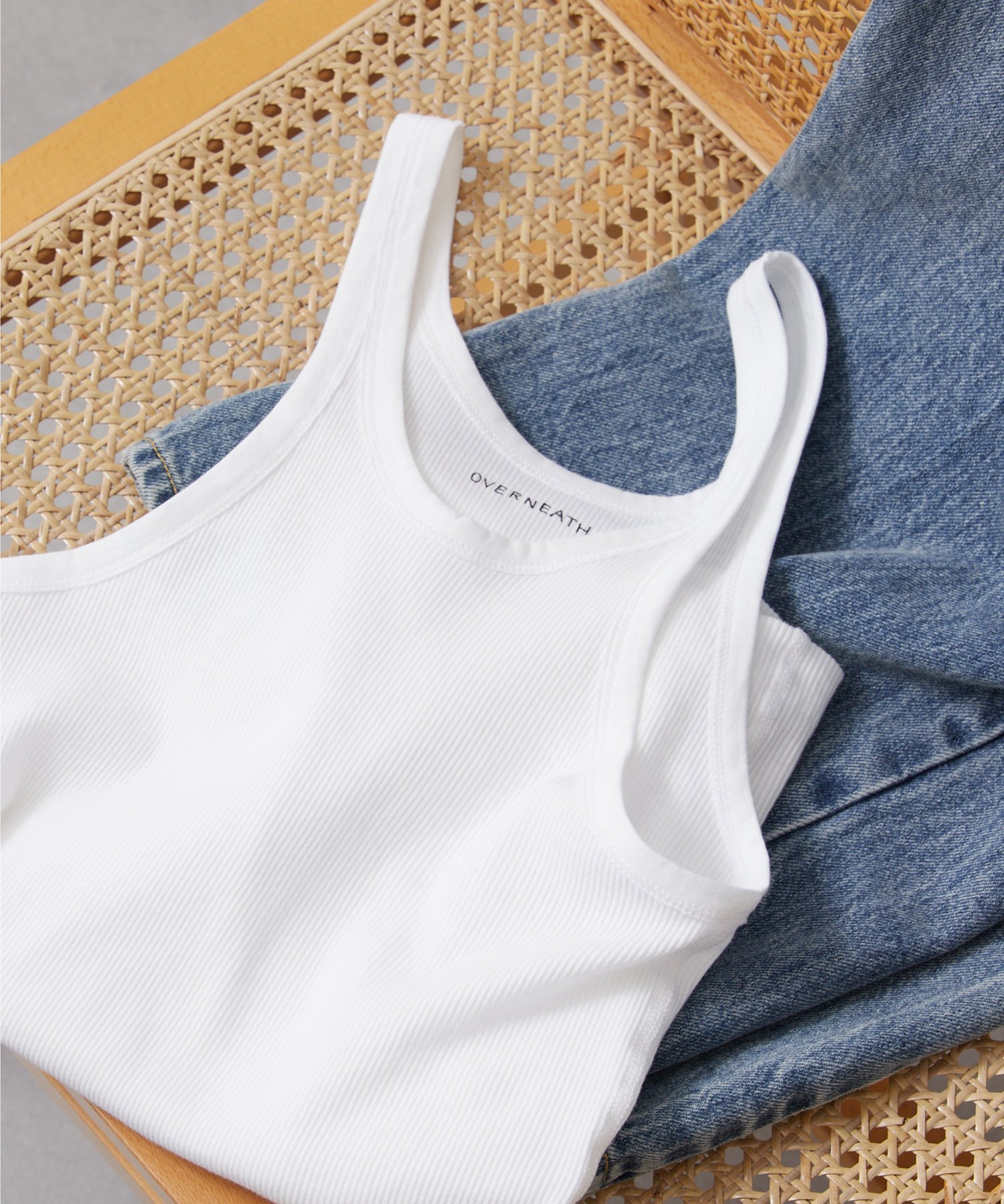 Whim Gazette 【OVERNEATH】RibTank026 ウィム ガゼット トップス その他のトップス ホワイト ネイビー パープル【送料無料】のサムネイル