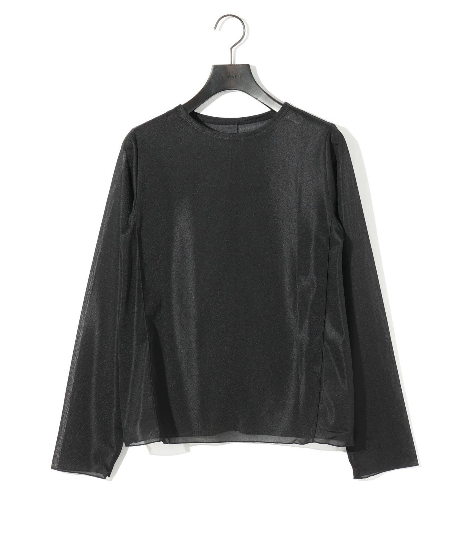 MIDIUMISOLID MIDIUMISOLID for Ladies クルーネックシアープルオーバー マーコート トップス カットソー・Tシャツ ブラウン ブラック