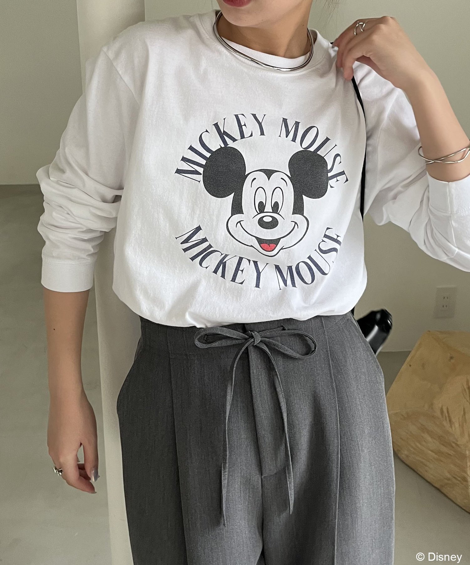 CAPRICIEUX LE'MAGE ＜GOOD ROCK SPEED＞MICKEYロンT カプリシュ　レマージュ トップス カットソー・Tシャツ ベージュ ホワイト【送料無料】のサムネイル