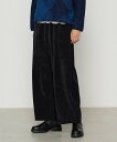 Gabardine K.T 細コーデュロイ ワイドパンツ コムサ パンツ その他のパンツ ブラック グレー ホワイト ブルー【送料無料】