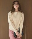 【SALE/40%OFF】Feroux 【洗える】ケーブルアソート プルオーバーニット フェルゥ トップス ニット ホワイト グレー【送料無料】(4)