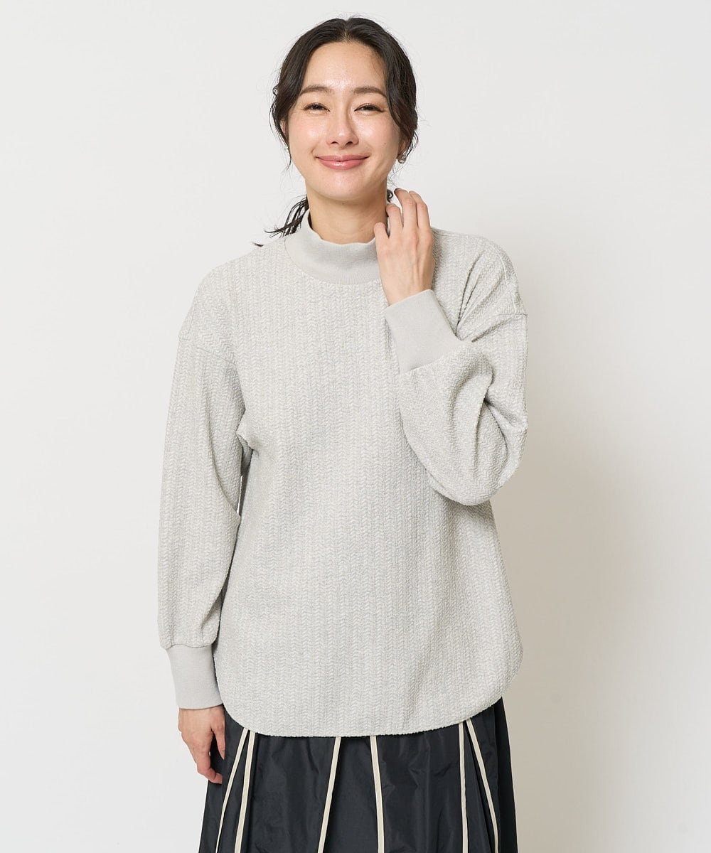 【SALE/50%OFF】GEORGES RECH 幾何柄ジャガードジャージーハイネックプルオーバー ジョルジュ・レッシュ トップス カットソー・Tシャツ ネイ...