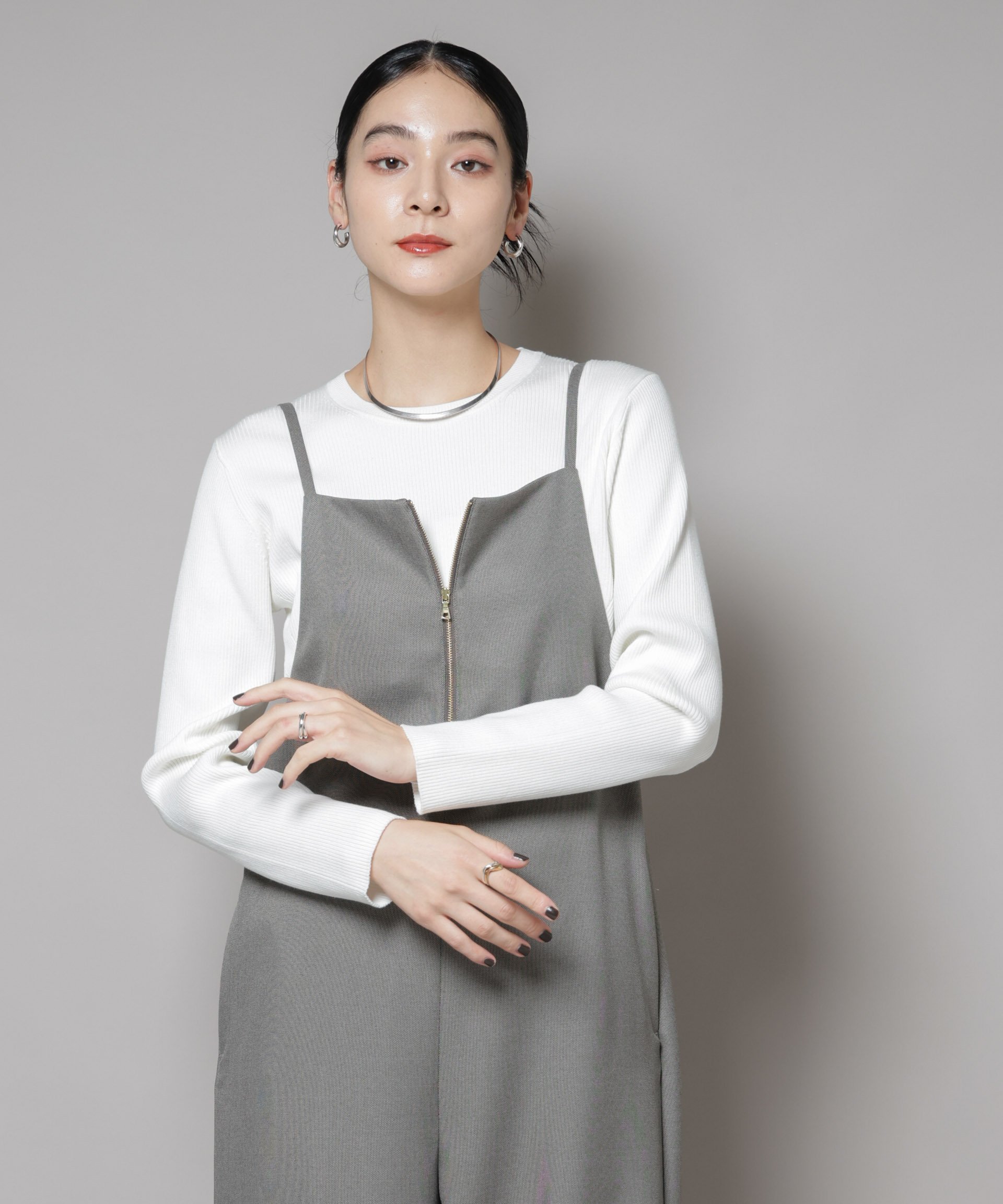 【SALE／30%OFF】NANO universe CICA&UVカット加工クルーネックリブニット ナノユニバース トップス ニット ブラック ピンク ブラウン ホワイト【送料無料】 stylife-15248525 Rakuten Fashion サンプル画像3