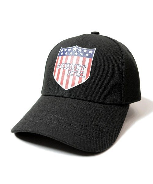 SELECT BRANDS Schott/ショット USA Logo Cap ジャックローズ 帽子 キャップ レッド ブラック【送料無料】