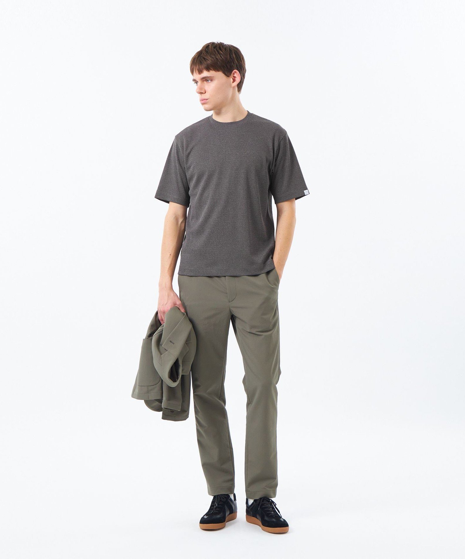 MACKINTOSH PHILOSOPHY クルーネックTシャツ ミニワッフル マッキントッシュ フィロソフィー トップス カットソー・Tシャツ ネイビー グレー【送料無料】