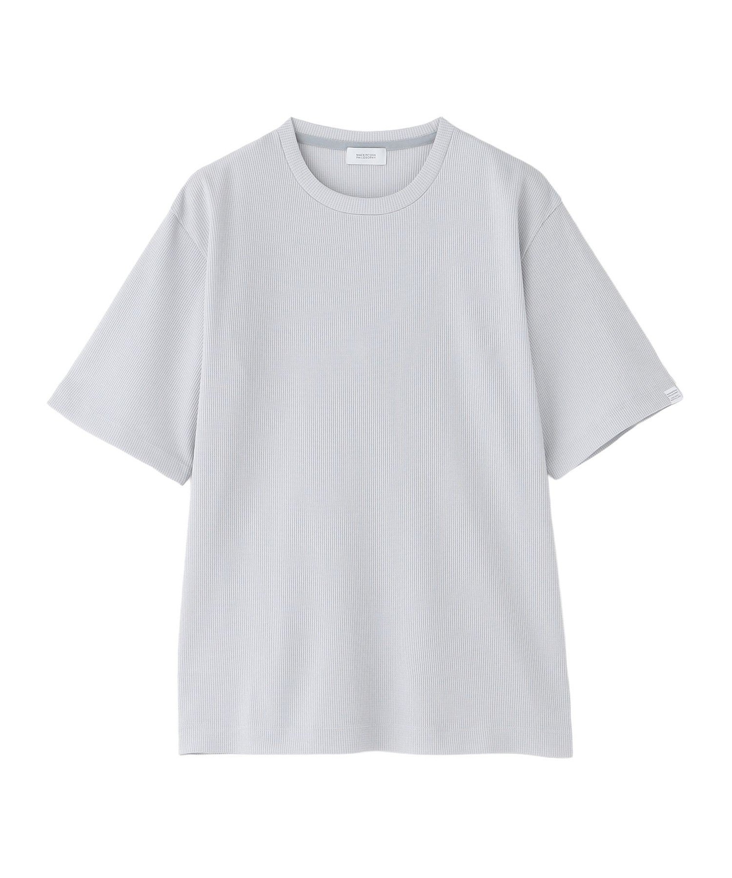 クルーネックTシャツ ミニワッフル マッキントッシュ フィロソフィー トップス カットソー・Tシャツ ネイビー グレー
