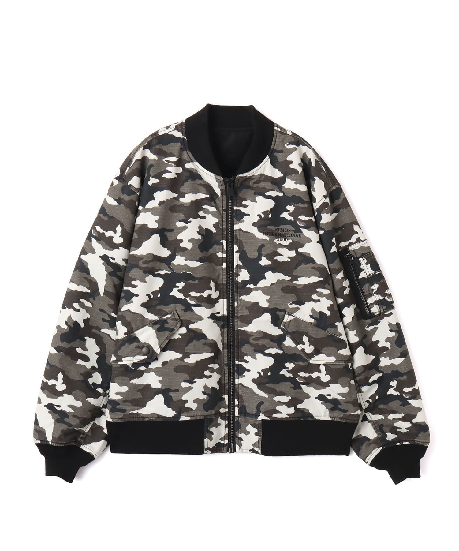 atmos atmos Reversible Flight Jacket BLACK CAMOUFLAGE アトモス ジャケット・アウター その他のジャケット・アウター