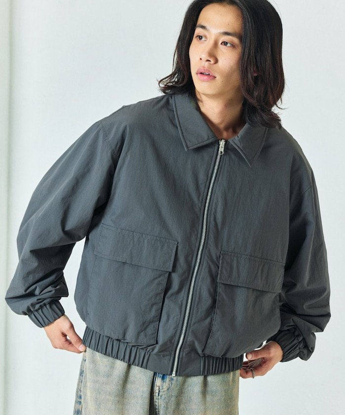 【SALE／61%OFF】FREAK'S STORE ナイロンフリース リバーシブル ショート ジップブルゾン 【限定展開】 24AW フリークスストア ジャケット・アウター ブルゾン・ジャンパー グレー ブラック